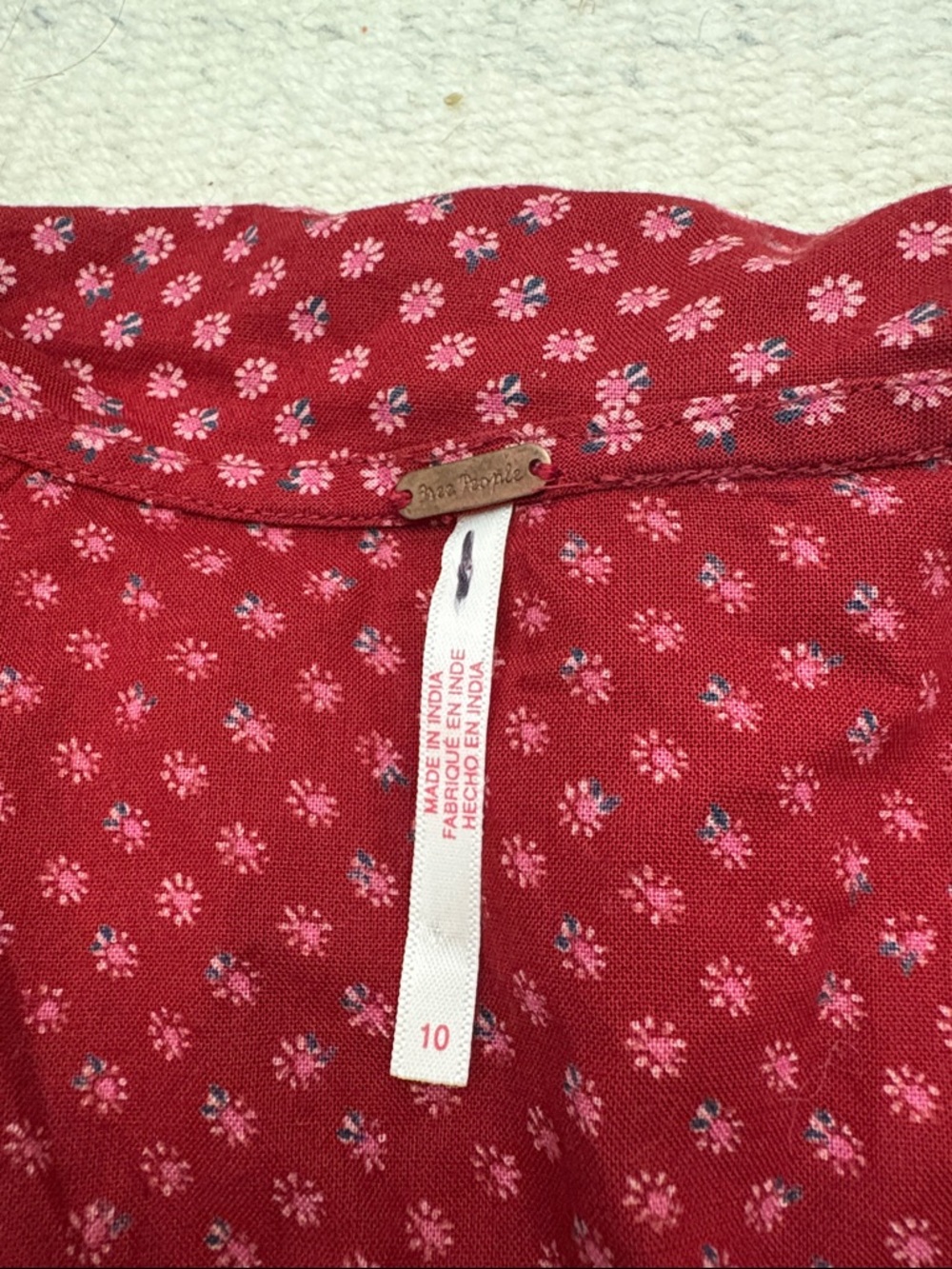 New Free People Prairie style mini dress - Picture 2 of 9